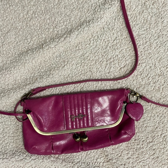 🌈Jessica Simpson Pink Fold Over Cross Body - Picture 3 of 16